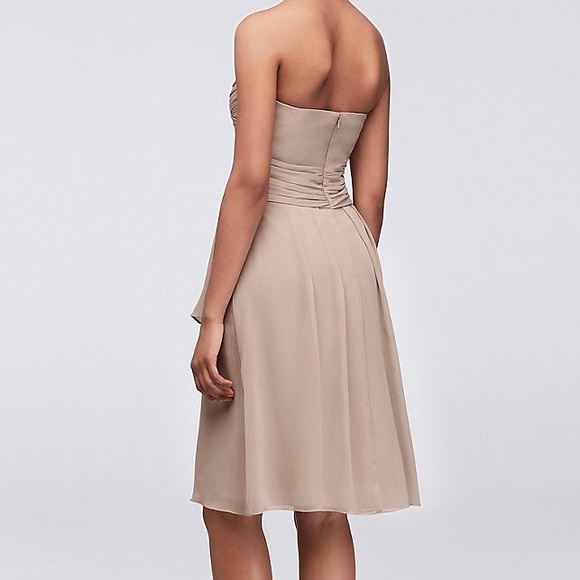 David’s Bridal Chiffon Dress in Marine blue - Picture 2 of 5